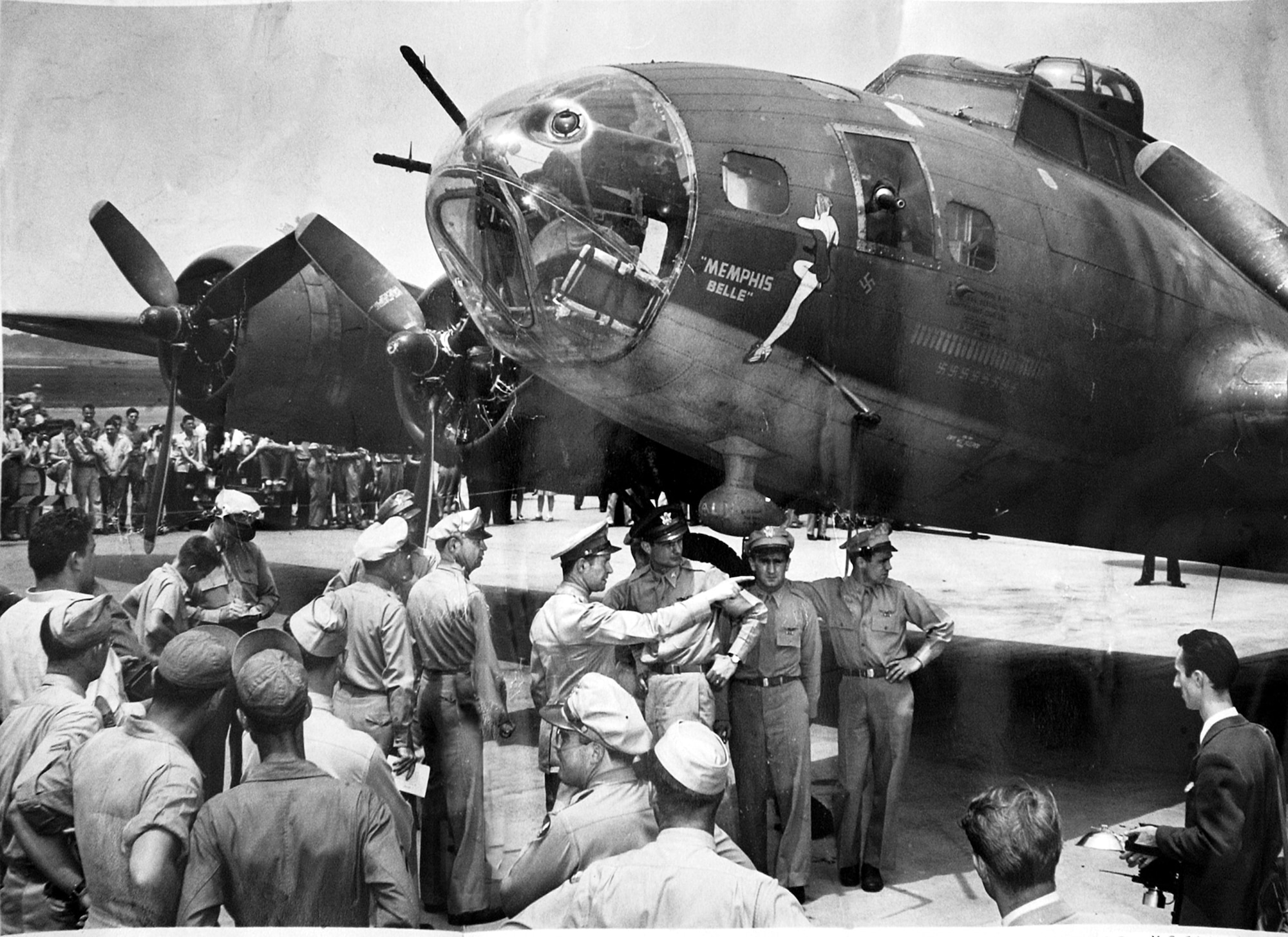 Memphis Belle at one of the war bond tour stops.