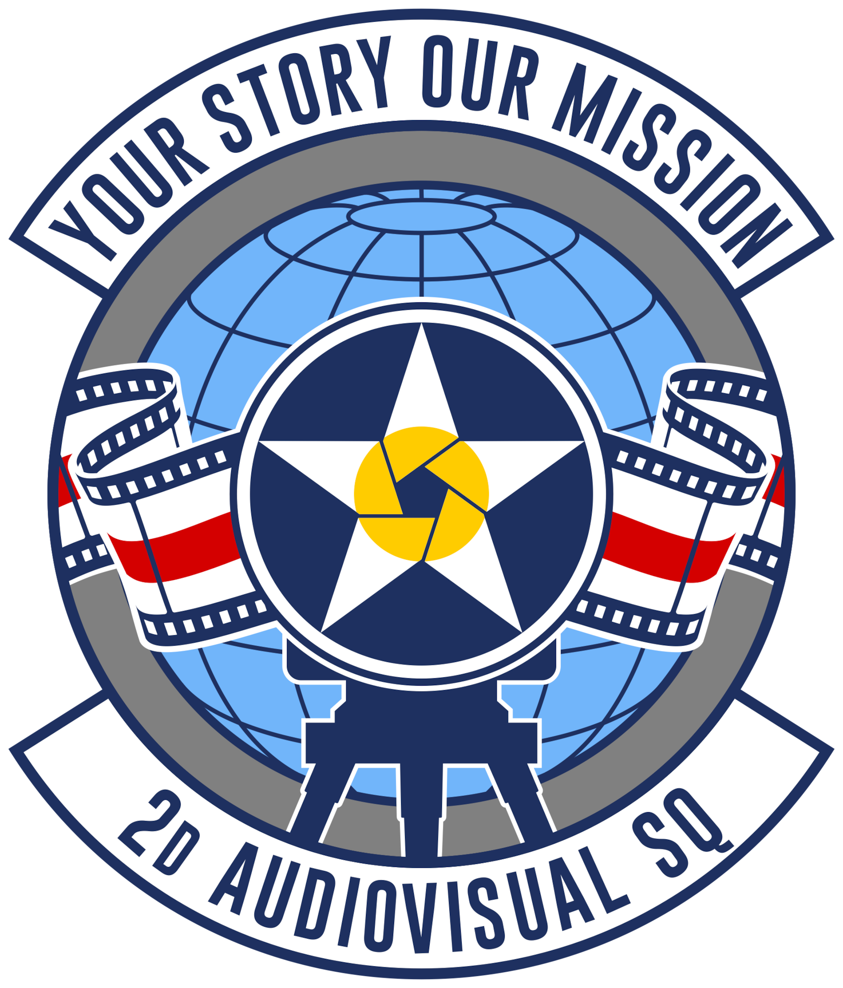 2nd Audiovisual Squadron patch. (U.S. Air Force graphic by Trevor Wood)