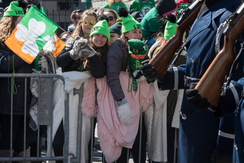 Smiling at the parade