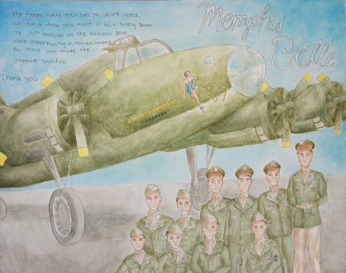 More than 60 pieces of art created by local students from schools across the Miami Valley will be on display at the National Museum of the U.S Air Force during the 35th Annual Student Aviation Art Competition and Exhibition. The exhibit will be open from April 7-May 6, 2018. This artwork is from grades 7-9 category and is by M. Wellmeier of Mad River Middle School. (U.S. Air Force photo)
