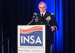 Defense Intelligence Agency (DIA) Director, LTG Robert P. Ashley addresses the Intelligence and National Security Alliance (INSA) Leadership Dinner at the Renaissance Arlington Capital View Hotel, Arlington, VA, Thursday, March 8, 2018. Photo courtesy of INSA, © 2018 Herman Farrer Photography.