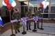 Leadership from Nellis Air Force Base cut a ribbon at the opening ceremony of the Advanced Maintenance and Muntions Operations School in 2003.