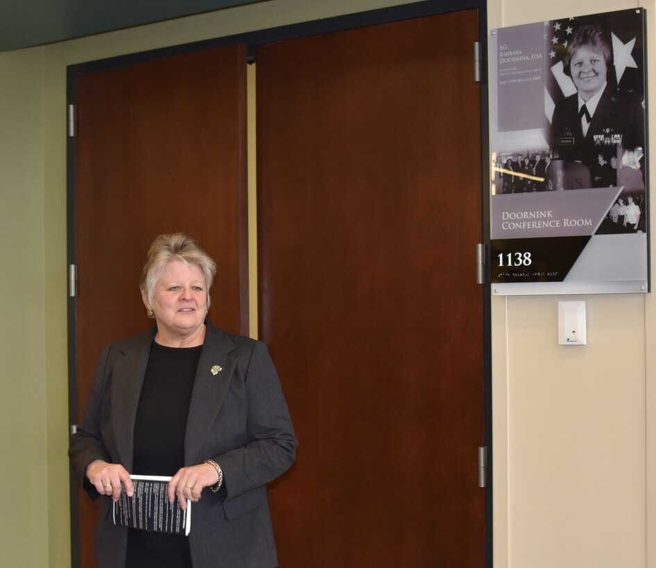 First female Distribution commander honored with newly named Doornink Executive Conference Room during Women’s History month event