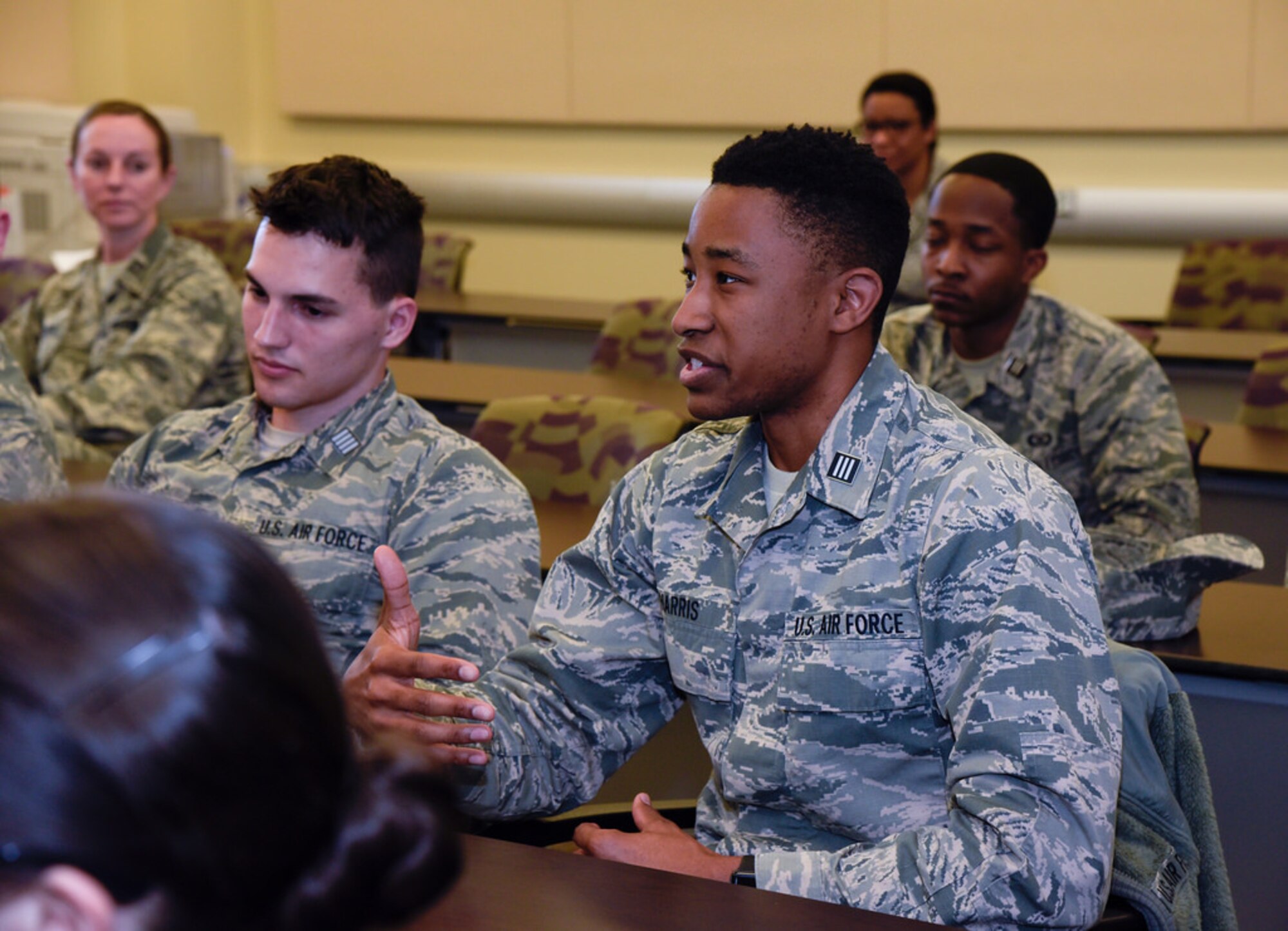 Students engage with Joint Base Andrews, Md., and Joint Base Anacostia-Bolling, D.C., leadership during their tour of the National Capital Region March 21-23, 2018