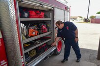 JBSA 502nd Fire Rescue personnel fuel vehicle and equipment