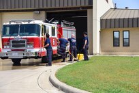 JBSA 502nd Fire Rescue personnel fuel vehicle and equipment