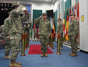 Capt. Adan Cruz, commanding officer of Destroyer Squadron 50/Task Force 55
