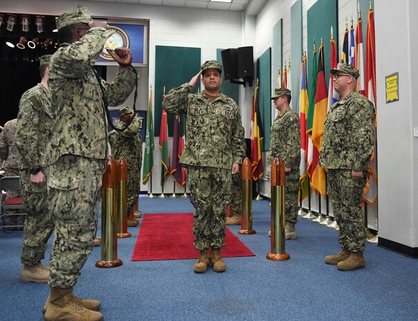 Capt. Adan Cruz, commanding officer of Destroyer Squadron 50/Task Force 55