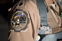 Members of 336th Expeditionary Fighter Squadron presented Lt. Col. Trinidad “Moses” Meza, 336th EFS deputy operations group commander and weapons system officer, with a unit patch in honor of Meza reaching 4,000 flying hours March 21, 2018, at an undisclosed location in Southwest Asia.