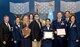 Members of the 919th Special Operations Force Support Squadron's Airman and Family Readiness Center team display their 2017 Department of Defense Reserve Family Readiness Awards