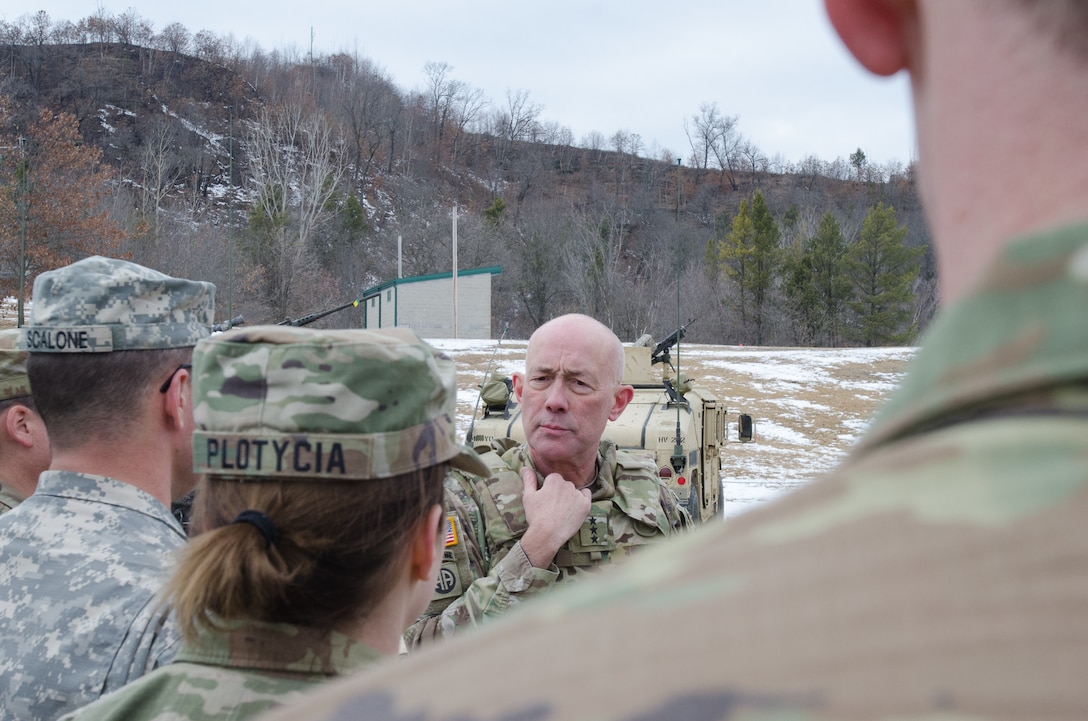 LTG Luckey observes training at Fort McCoy