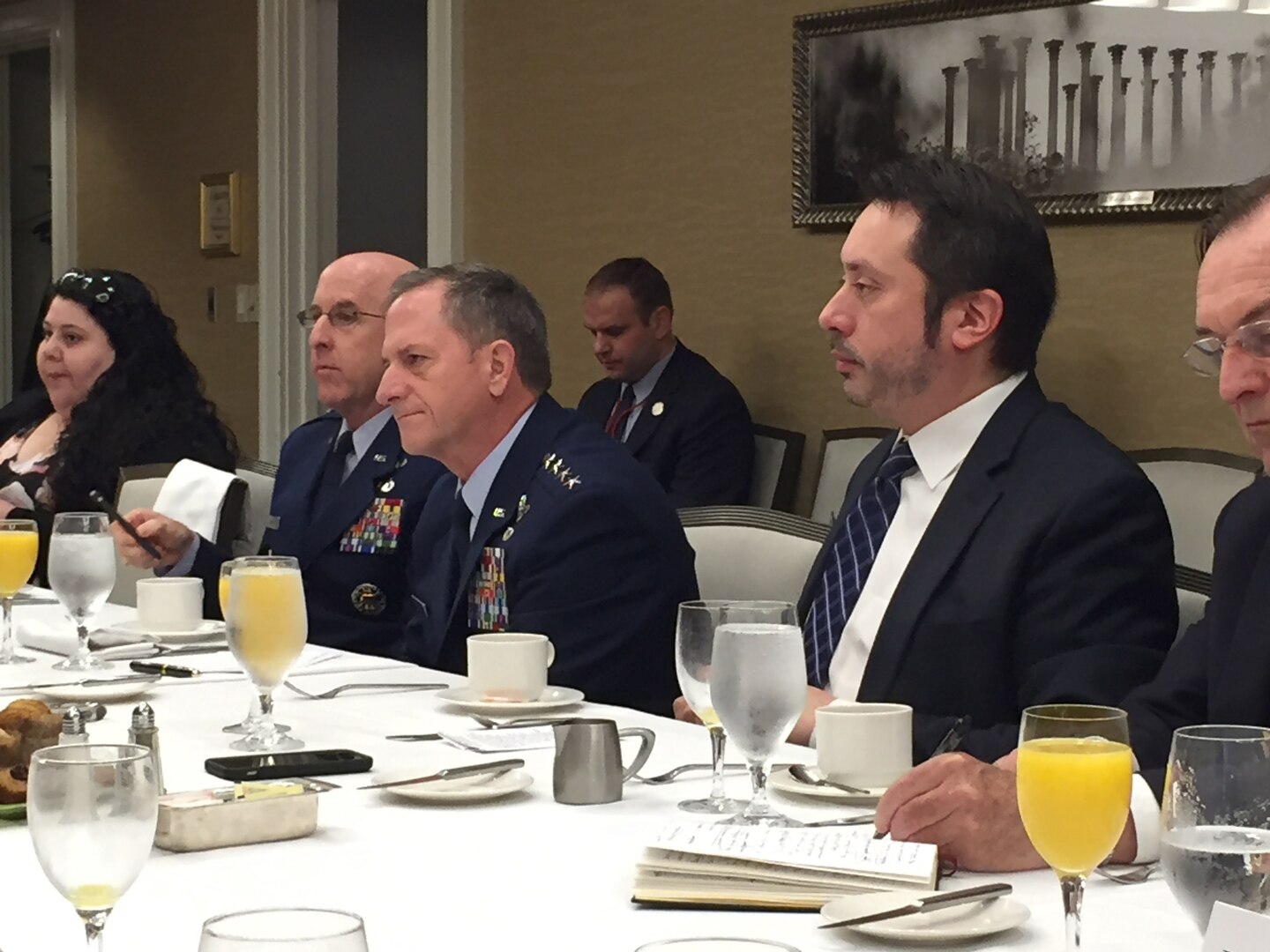 Air Force Chief of Staff Gen. David L. Goldfein addresses members of the Defense Writers’ Group