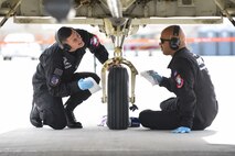 The U.S. Air Force Air Combat Command F-22 Raptor Demonstration Team performs aerial feats for event-goers in Yuma, Az., and Lancaster, Calif., March 18 and March 24-25, 2018.