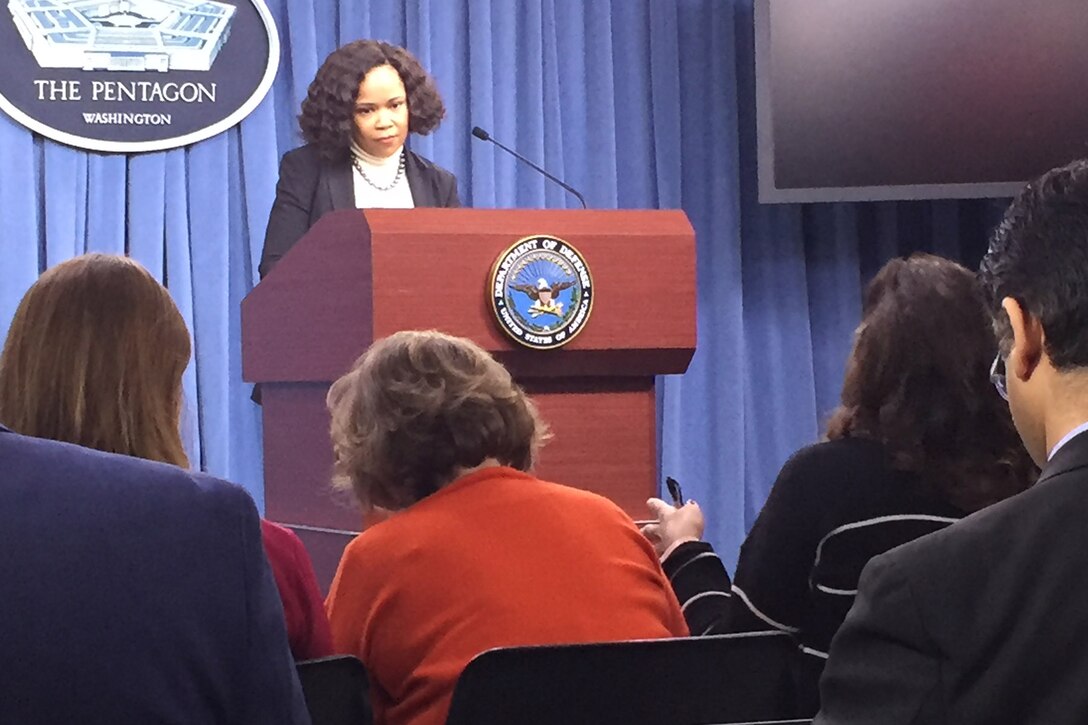 Chief Pentagon spokesperson Dana W. White briefs reporters.