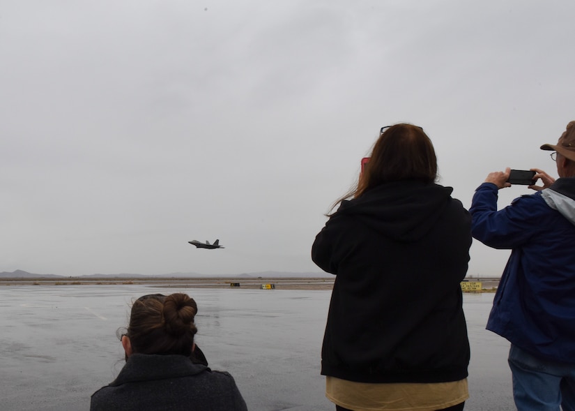 The U.S. Air Force Air Combat Command F-22 Raptor Demonstration Team performs aerial feats for event-goers in Yuma, Az., and Lancaster, Calif., March 18 and March 24-25, 2018.