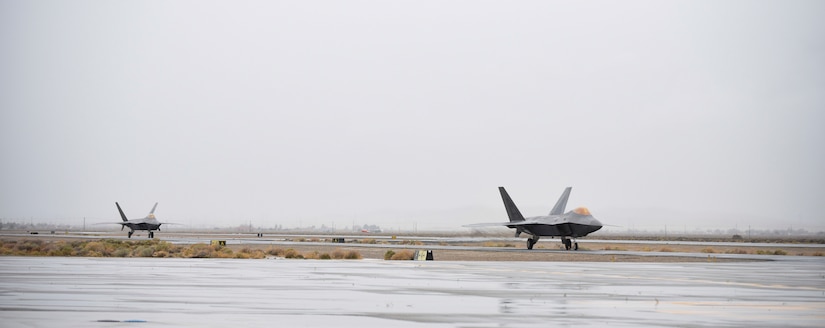 The U.S. Air Force Air Combat Command F-22 Raptor Demonstration Team performs aerial feats for event-goers in Yuma, Az., and Lancaster, Calif., March 18 and March 24-25, 2018.