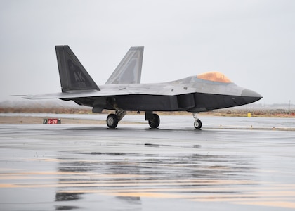 The U.S. Air Force Air Combat Command F-22 Raptor Demonstration Team performs aerial feats for event-goers in Yuma, Az., and Lancaster, Calif., March 18 and March 24-25, 2018.