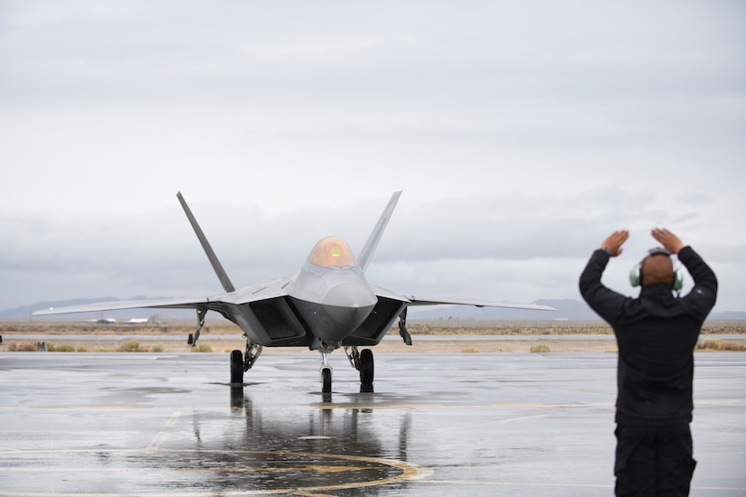 The U.S. Air Force Air Combat Command F-22 Raptor Demonstration Team performs aerial feats for event-goers in Yuma, Az., and Lancaster, Calif., March 18 and March 24-25, 2018.