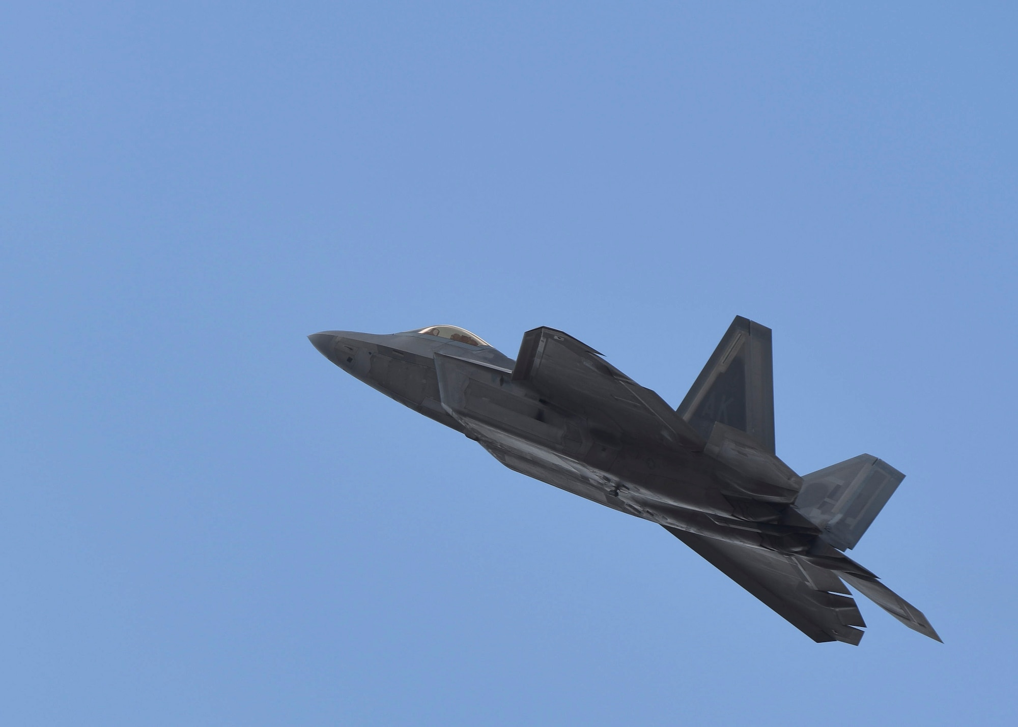 The U.S. Air Force Air Combat Command F-22 Raptor Demonstration Team performs their capabilities for event-goers in Yuma, Arizona and Lancaster California, March 18 and March 24-25, 2018.