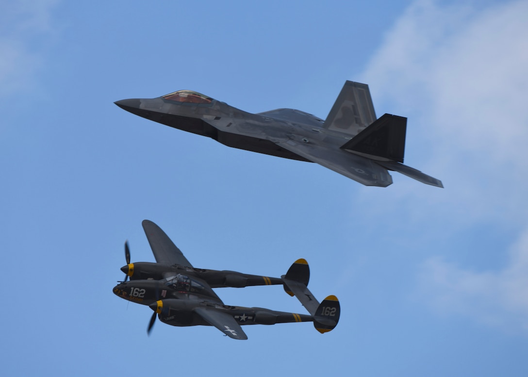 The U.S. Air Force Air Combat Command F-22 Raptor Demonstration Team performs their capabilities for event-goers in Yuma, Arizona and Lancaster California, March 18 and March 24-25, 2018.