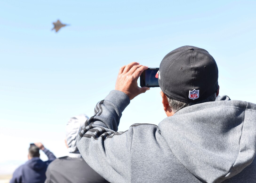 The U.S. Air Force Air Combat Command F-22 Raptor Demonstration Team performs their capabilities for event-goers in Yuma, Arizona and Lancaster California, March 18 and March 24-25, 2018.