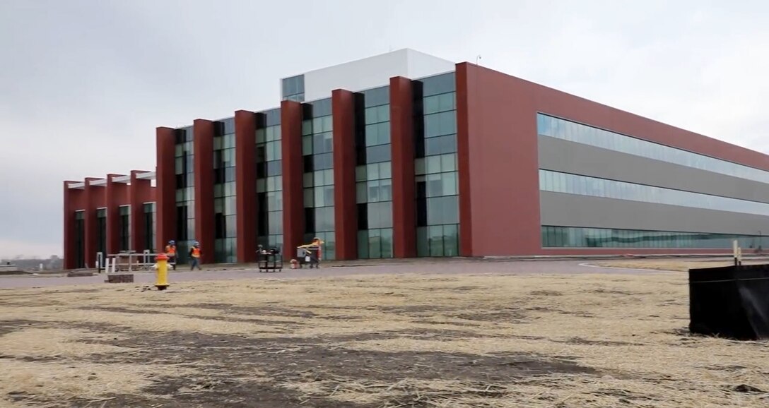 Lt. Gen. Todd Semonite discusses the U.S. Strategic Command's new Command and Control Facility. This project, located at Offutt Air Force Base, is managed by Omaha District.