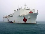 180329-N-OU129-041 SINGAPORE (Mar. 29, 2018) Military Sealift Command hospital ship USNS Mercy (T-AH 19) anchors near Bengkulu, Indonesia March 29. Mercy is currently deployed in support of pacific Partnership 2018 (PP18). PP18’s mission is to work collectively with host and partner nations to enhance regional interoperability and disaster response capabilities, increased stability and security in the region, and foster new and enduring friendships across the Indo-Pacific Region. Pacific Partnership, now in its 13th iteration, is the largest annual multinational humanitarian assistance and disaster relief preparedness mission conducted in the Indo-Pacific. (U.S. Navy photo by Mass Communication Specialist 2nd Class Joshua Fulton/Released)