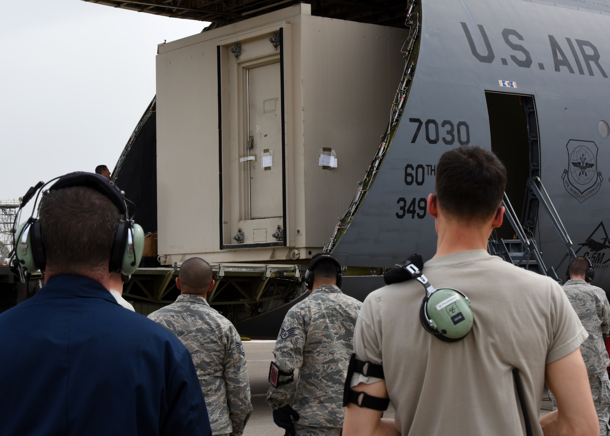 This 78,000 pound deployable shelter was one of three temporary armories transported with assistance from the 728th Air Mobility Squadron. (U.S. Air Force photo by Staff Sgt. Rebeccah Woodrow)