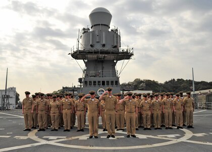 USS Blue Ridge, C7F Chiefs Celebrate 125th CPO birthday