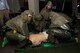 Airmen from the 4th Medical Group perform triage on a simulated “patient” during a chemical, biological, radiological and nuclear exercise, March 27, 2018, at Seymour Johnson Air Force Base, North Carolina.