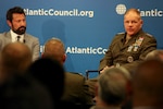 Commandant of the Marine Corps Gen. Robert B. Neller speaks to guests at the Atlantic Council in Washington.