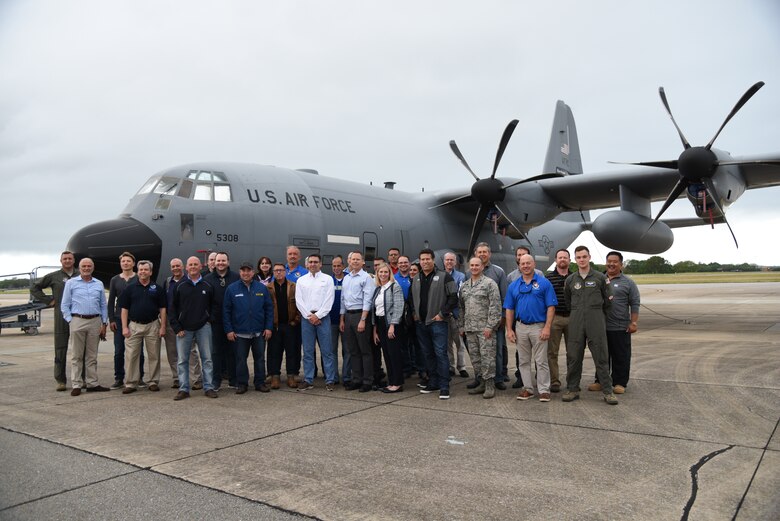 More than 35 business owners and area leaders from Tampa, Florida near MacDill Air Force Base, Florida, visit the 403rd Wing at Keesler Air Force Base, Mississippi, March 29, 2018 during a civic leader tour. These tours promote community outreach to maintain and foster positive relationships between the local community and the military community. (U.S. Air Force photo by Master Sgt. Jessica Kendziorek)