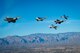 A U.S. Air Force F-35A Lightning II, A-10C Thunderbolt II, P-51 Mustang, F-16 Fighting Falcon, and P-40 Warhawk fly in formation during the annual Heritage Flight Training and Certification Course at Davis-Monthan Air Force Base, Ariz., March 4, 2018. During the course, aircrews practice ground and flight training to enable civilian pilots of historic military aircraft and U.S. Air Force pilots of current fighter aircraft to fly safely in formations together. (U.S. Air Force photo by Staff Sgt. Jensen Stidham)