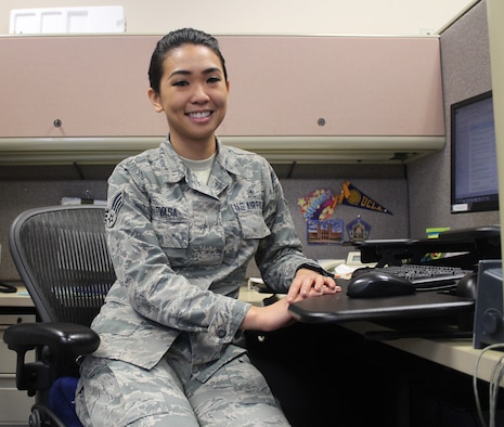 Senior Airman Nikki Narvasa, a health services management technician at the 88th Aerospace Medicine Squadron, flight and occupational medicine, graduated from UCLA receiving two bachelor degrees, one in Philosophy and the other in Labor and Workplace Studies. She received her MBA in International Business in April and has been accepted into law school. Narvasa plans to separate from the Air Force to attend law school and return as a judge advocate to help veterans and active duty members.  (U.S. Air Force Photo/Stacey Geiger)