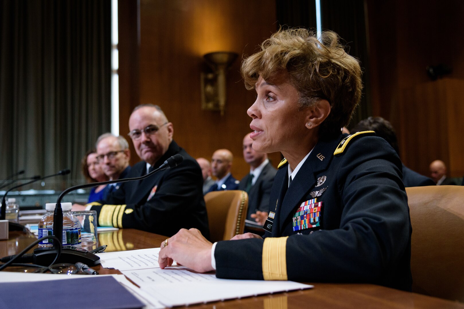 Lt. Gen. Nadja Y. West, the Army Surgeon General and commanding general for Army Medical Command, addressed the Army's fiscal year 2019 funding request and budget justification before the U.S. Senate Committee on Appropriations on Capitol Hill, April 26.