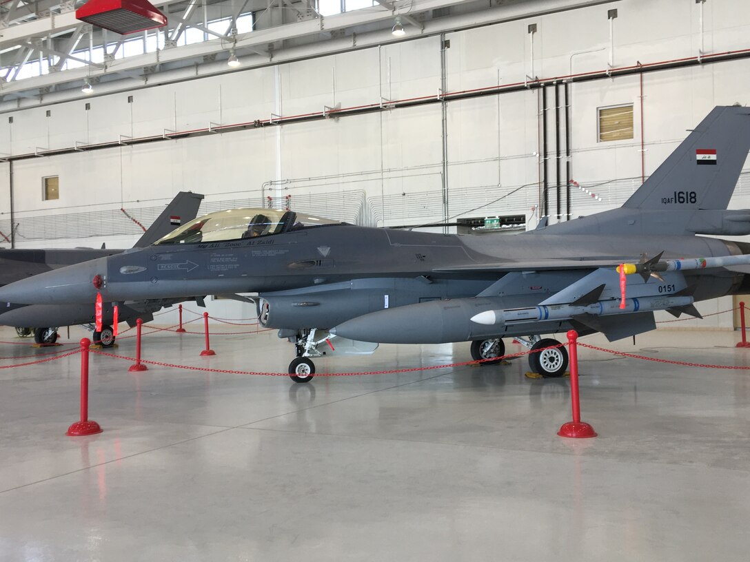 F-16 inside the 75,000 square foot F-16 Aircraft Maintenance Hanger