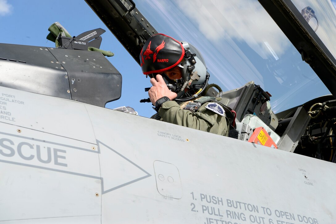 Belgian pilots flew with pilots from Spangdahlem Air Base in conjunction with a monthly large-force exercise that is designed to improve integration and communication among NATO allies.