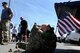 Tactical Air Control Party Airmen and their families from across Europe take a moment of silence during the 7th Annual TACP 24-hour Run Challenge at U.S. Army Garrison Bavaria, Germany, April 27, 2018. Participants ran to memorialize fallen Airmen and Soldiers, as well as build comradery and raise money to provide support and financial assistance to the fallen and injured members and their families. (U.S. Air Force photo by Senior Airman Savannah L. Waters)