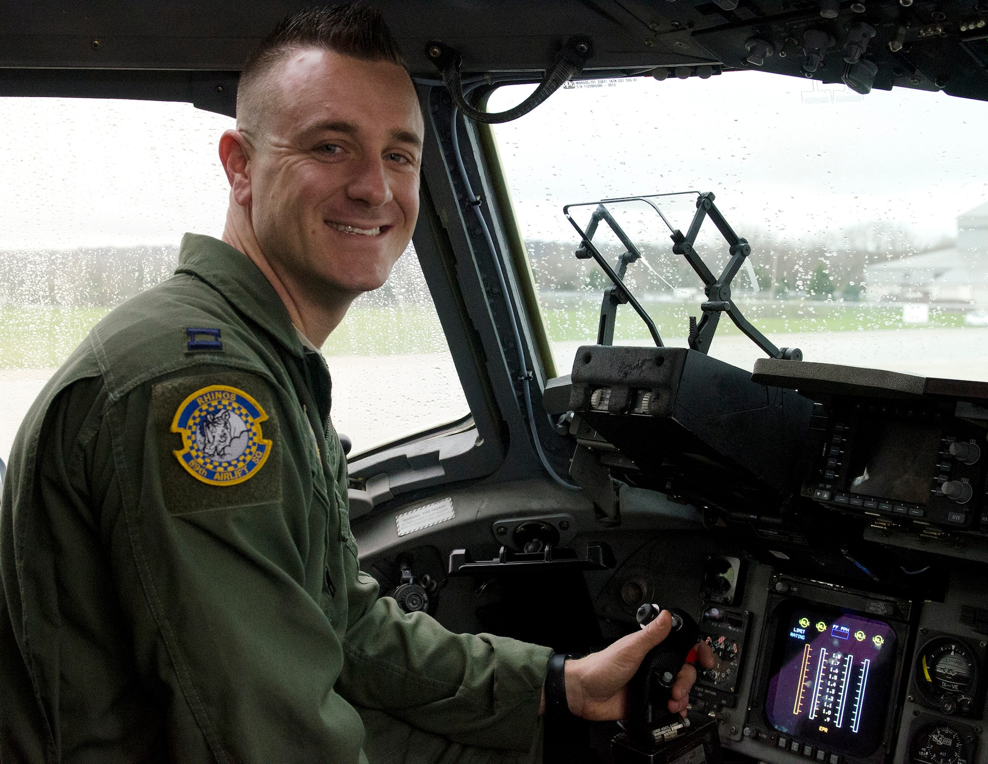 Capt. Josh Earl, 89th Airlift Squadron pilot scheduler, is the 445th Airlift Wing May 2018 Spotlight Performer. (U.S. Air Force photo/Staff Sgt. Darrell Sydnor)