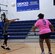 Getting up off the floor a bit, Staff Sgt. Shanee Simmons, 932nd Medical Group, returns a hard hit volleyball served over the net April 26, 2018, at Scott Air Force Base, Ill.  Her coach, Master Sgt. Dawn Williams, 932nd Health Professions Recruiter, yells instructions from just offscreen. Williams recruits new medical people into the Air Force Reserve by day, and also coaches the 932nd Airlift Wing's volunteer volleyball team at night.  (U.S. Air Force photo by Lt. Col. Stan Paregien)