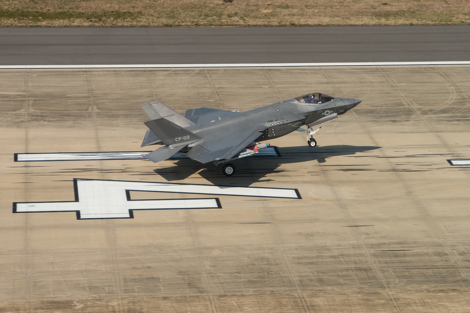 The F-35C Lightning II designated CF-2 completed the final system development and demonstration flight at Naval Air Station Patuxent River, Md.