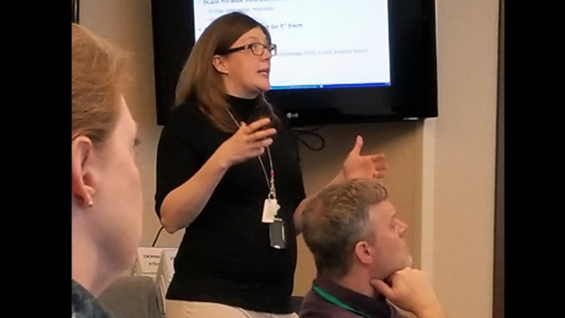 Michelyne LeBlanc, who works in the Defense Contract Management Agency’s Information Technology directorate, participated in a cross capability coordination summit March 19-20, 2018, at Fort Lee, Virginia. The summit allowed employees to discuss the Business Capability Framework. (Photo courtesy of Marie Hechsel)