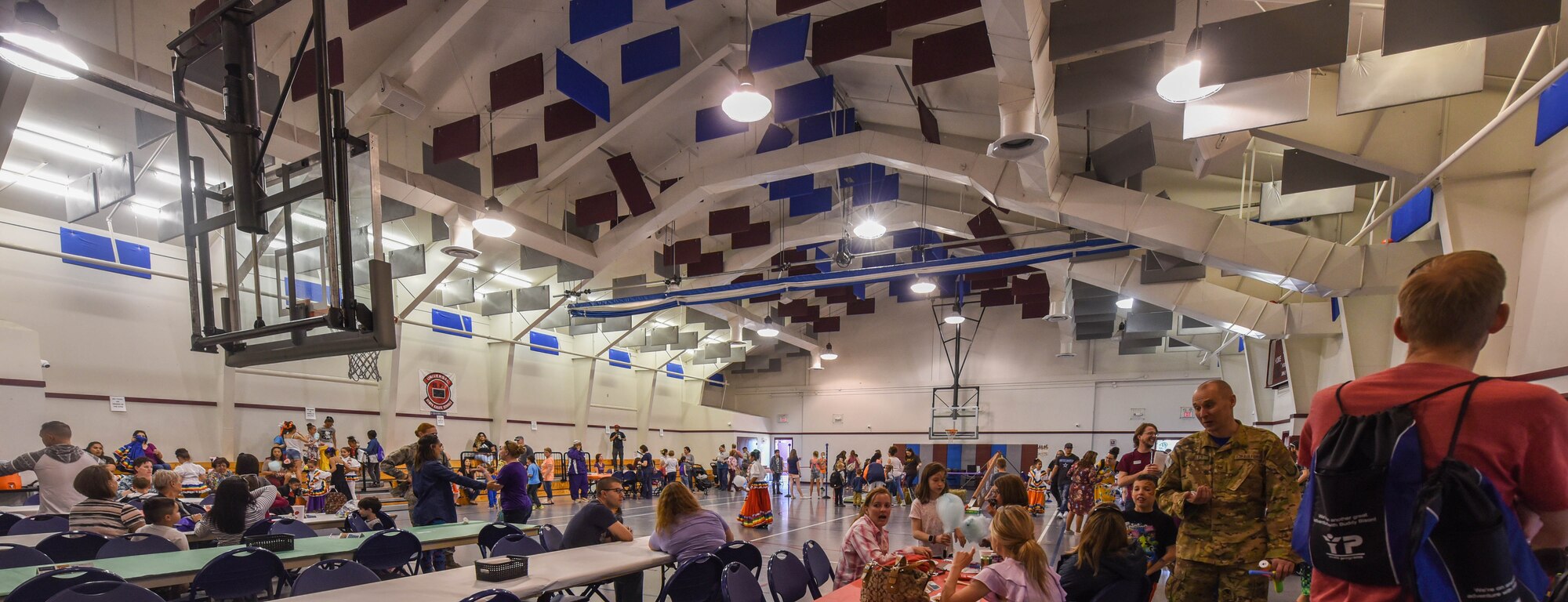 Airmen and their families take part in various events during the Month of the Military Child Spring Bash April 27, 2018, on F.E. Warren Air Force Base, Wyo. The 90th Force Support Squadron held this spring bash to celebrate the children of military members and what they experience. (U.S. Air Force photo by Airman 1st Class Braydon Williams)