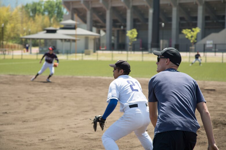 Americans, Japanese compete in softball tournament