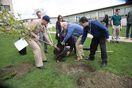 Arbor Day at NUWC Newport features memorial tree plantings, field of evergreens