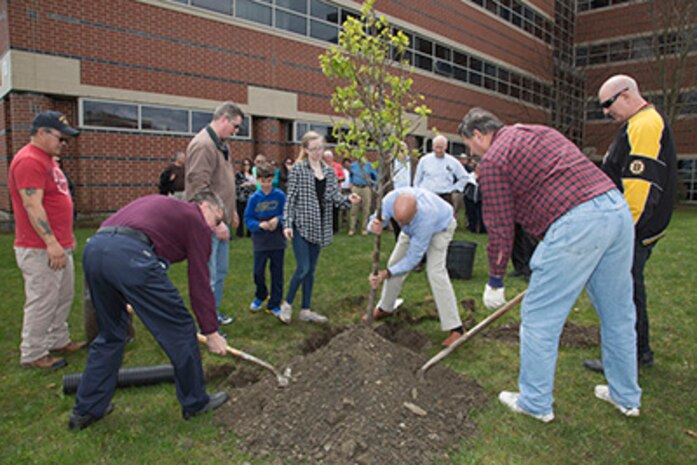 Arbor Day at NUWC Newport features memorial tree plantings, field of evergreens