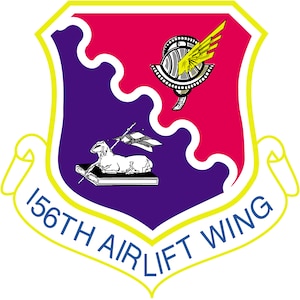 156th Airlift Wing shield