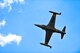 A T-33 Shooting Star performs a low pass during a performance at the Air and Space Expo held at Beale Air Force Base, California April 27, 2018. Aviation performances were executed by both military and civilian pilots. (U.S Air Force photo/Senior Airman Justin Parsons)