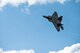 An F-22 Raptor banks during its performance at the Air and Space Expo hosted by Beale Air Force Base, California, April 27, 2018. The F-22 is the Department of Defense's fifth generation fighter air craft adopted by the Air Force in 2005. (U.S Air Force photo/Senior Airman Justin Parsons)