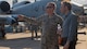 Simon Sinek, author and optimist, speaks with U.S. Air Force Col. Scott Campbell, 355th Fighter Wing commander at Davis-Monthan Air Force Base, Ariz., May 2, 2018.
